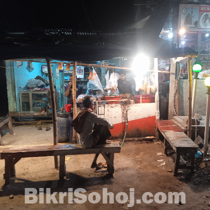 একটি চা ষ্টলের যাবতীয় পন্য সামগ্রী বিক্রি করা হবে।